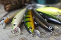 Fishing lures and accessories Royalty Free Stock Photo