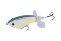 Fishing lures bait for saltwater bass trout pike artificial minnow plopper floating topwater vector illustration