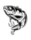 Fishing lures. Wobbler logo. Bait.