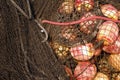 Fishing net with buoys Royalty Free Stock Photo