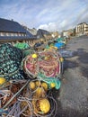 Fishing net at the port of Granville in Normandy