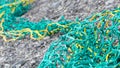 Fishing nets on a beach Royalty Free Stock Photo