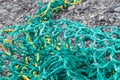 Fishing nets on a beach Royalty Free Stock Photo