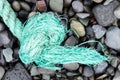 Fishing nets on a beach Royalty Free Stock Photo