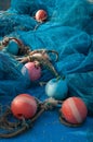 Fishing nets and buoys Royalty Free Stock Photo