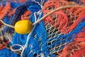 Fishing nets in closeup shot. Royalty Free Stock Photo