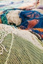 Fishing nets drying in the sun Royalty Free Stock Photo