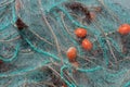 Fishing nets and floats Royalty Free Stock Photo