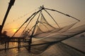 Fishing nets, Kerala Backwaters, India Royalty Free Stock Photo