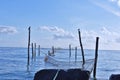 Fishing nets at the sea