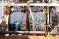 Fishing nets on trawler. Royalty Free Stock Photo