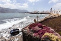 Fishing nets in the village Caleta de Sebo on La Graciosa