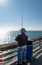 Fishing on Newport Pier in Newport Beach