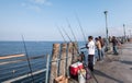 Fishing off Redondo Pier