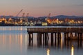 Fishing Pier at Alki Beach Seattle Washington Royalty Free Stock Photo