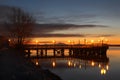 Fishing Pier Morning, Fraser River Royalty Free Stock Photo