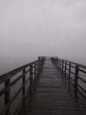 Fishing Pier on a foggy cold day