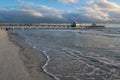 The Fishing Pier at Fort Myers Beach Florida just before sunset Royalty Free Stock Photo