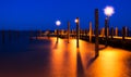 The fishing pier in Havre de Grace, Maryland at night