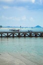 The fishing pier on the island. Royalty Free Stock Photo