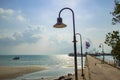 The fishing pier on the island. Royalty Free Stock Photo