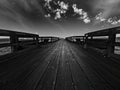 Sidney Fishing pier B&W Royalty Free Stock Photo