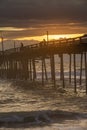 Fishing Pier Silhouette at Daybreak Outer Banks NC Royalty Free Stock Photo