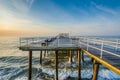 The fishing pier at sunrise in Ventnor City, New Jersey Royalty Free Stock Photo