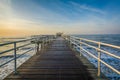 The fishing pier at sunrise in Ventnor City, New Jersey Royalty Free Stock Photo