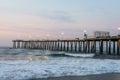 Fishing Pier in ventnor city beach in atlantic city, new jersey Royalty Free Stock Photo