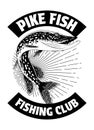 Fishing Pike Fish Shirt Design Vintage