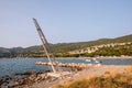 Fishing platform, named tunera in Croatia Royalty Free Stock Photo