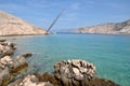 Fishing platforms on the coast, Lukovo, Croatia Royalty Free Stock Photo