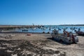 Fishing and pleasure boats in Gorey harbour, Jersey, Channel Islands, British Isles