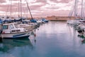 Fishing & Pleasure Boats in Port - Jaffa, Israel - Sunset