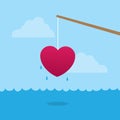 Fishing Pole Heart
