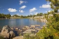 Fishing lake pond Beartooth Mountains Montana Royalty Free Stock Photo