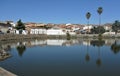Fishing pond in La Coronada, Badajoz - Spain Royalty Free Stock Photo