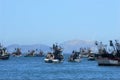 fishing port of chimbote peru moored industrial fishing