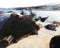 Fishing port and marina in the estuary. In Galicia Northwest Spain