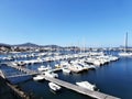 Fishing port and marina in the estuary. In Galicia Northwest Spain