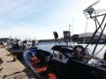 Fishing port and marina in the estuary. In Galicia Northwest Spain