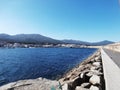 Fishing port and marina in the estuary. In Galicia Northwest Spain