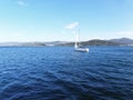 Fishing port and marina in the estuary. In Galicia Northwest Spain