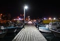 Fishing Port At Night