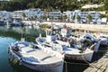 Fishing port and recreational boats in Estartit, Spain Royalty Free Stock Photo