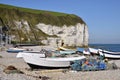 Fishing port of Yport in France Royalty Free Stock Photo