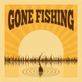 Fishing poster Royalty Free Stock Photo