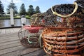 Fishing Pots on Wharf Royalty Free Stock Photo