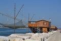 Italy, Italia, Adriatic Sea, sun, tourism, fish, pier, Sottomarina, blue sky,